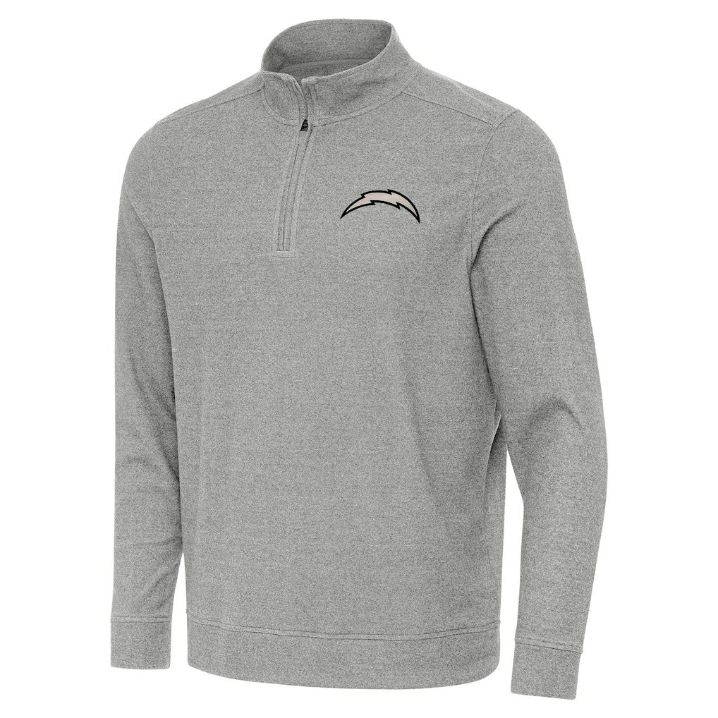 Los Angeles Chargers Antigua Subtle Quarter-Zip Top Heather Gray | NFL