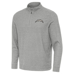Los Angeles Chargers Antigua Subtle Quarter-Zip Top Heather Gray | NFL
