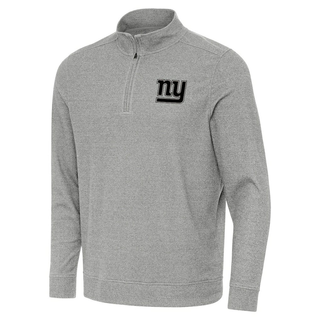 New York Giants Antigua Subtle Quarter-Zip Top Heather Gray | NFL