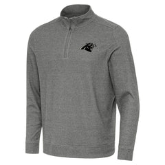 Carolina Panthers Antigua Subtle Quarter-Zip Top Heather Black | NFL