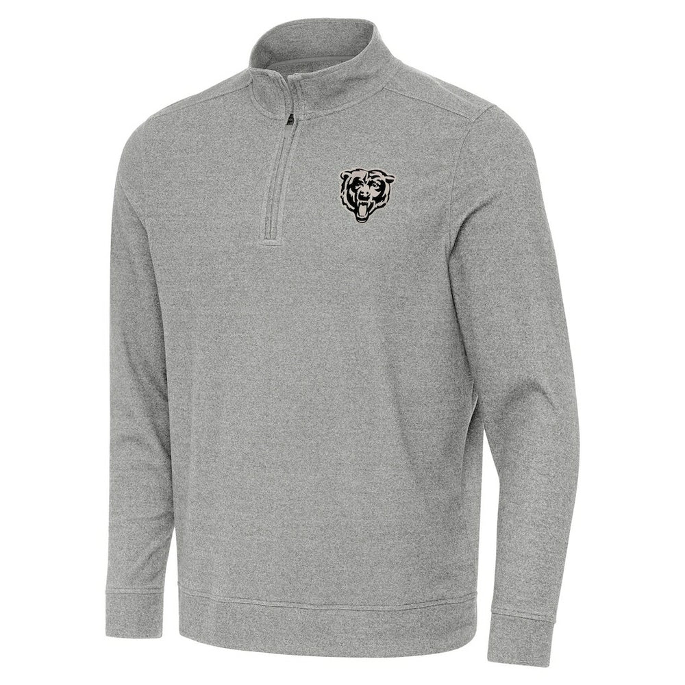Chicago Bears Antigua Subtle Quarter-Zip Top Heather Gray | NFL