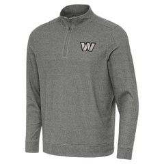 Washington Commanders Antigua Subtle Quarter-Zip Top Heather Black | NFL