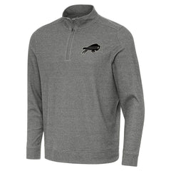 Buffalo Bills Antigua Subtle Quarter-Zip Top Heather Black | NFL