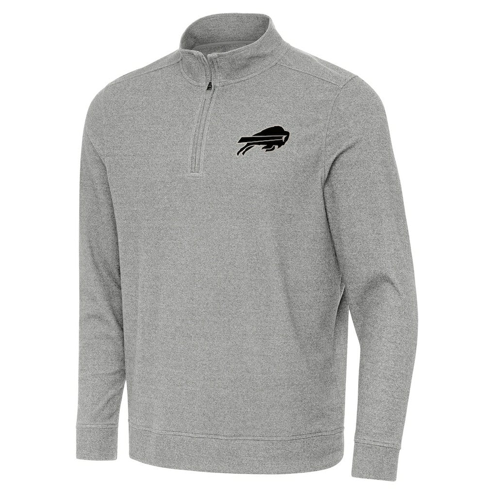 Buffalo Bills Antigua Subtle Quarter-Zip Top Heather Gray | NFL