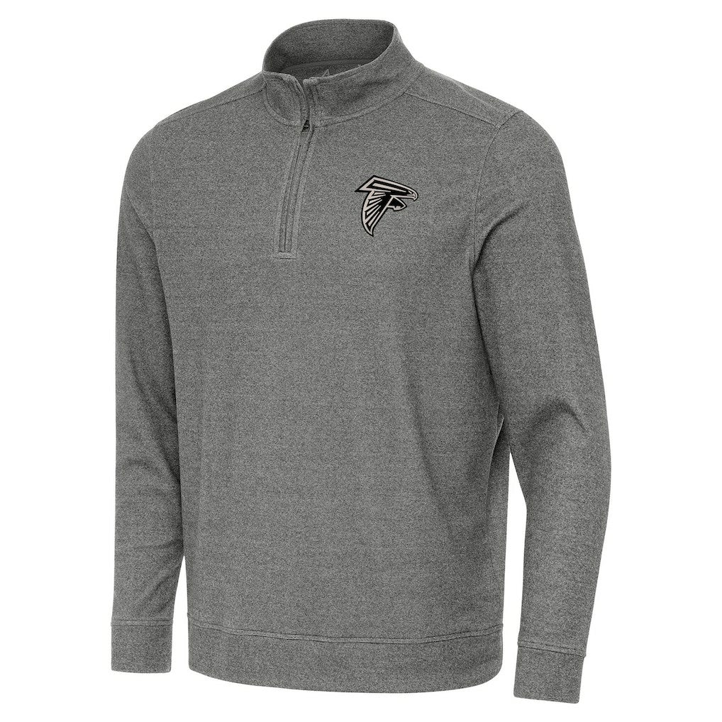 Atlanta Falcons Antigua Subtle Quarter-Zip Top Charcoal | NFL