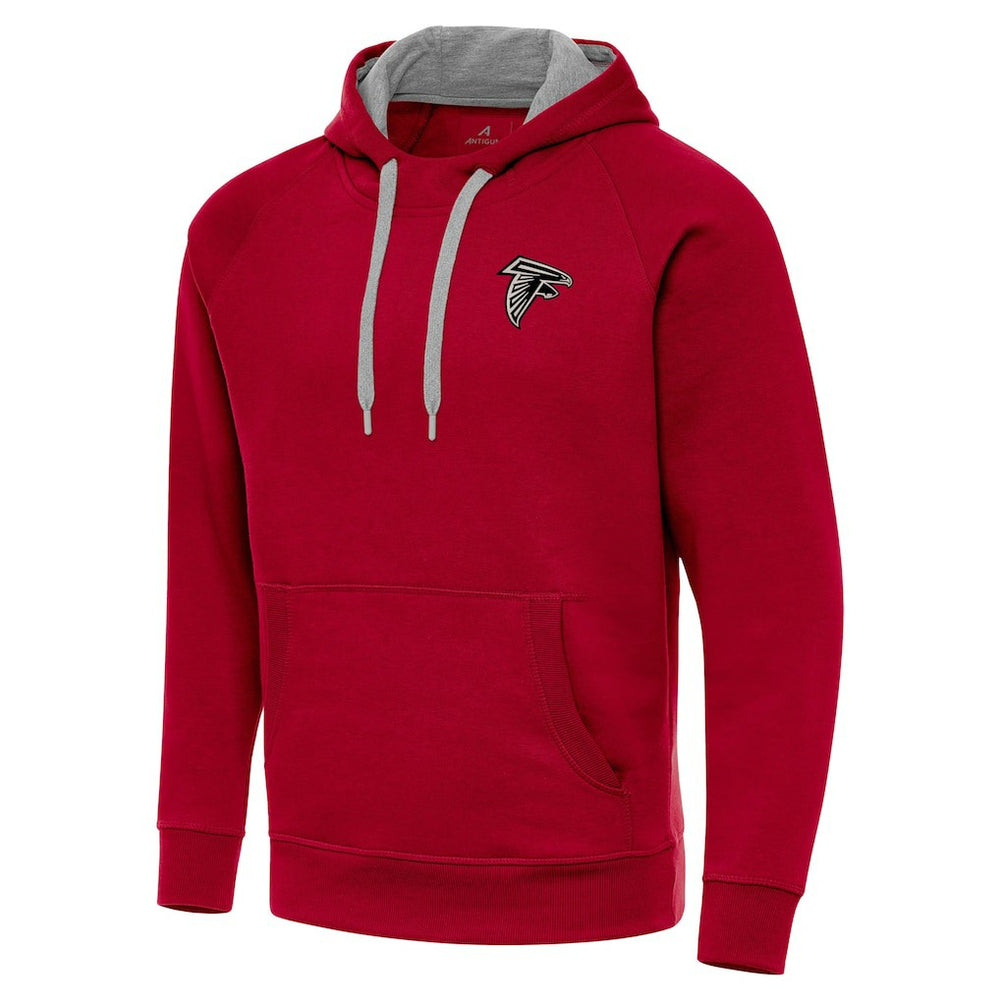 Atlanta Falcons Antigua Brushed Carbon Victory Pullover Hoodie Red | NFL