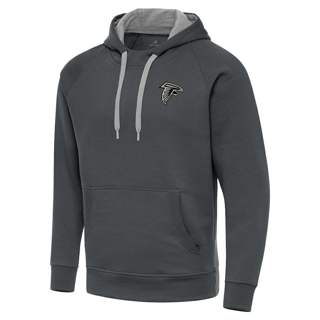 Atlanta Falcons Antigua Brushed Carbon Victory Pullover Hoodie Charcoal | NFL