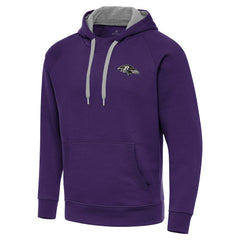 Baltimore Ravens Antigua Brushed Carbon Victory Pullover Hoodie Purple | NFL