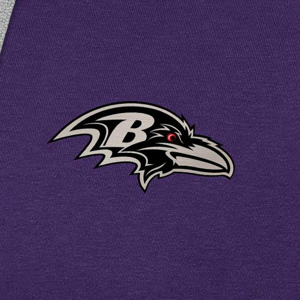 Baltimore Ravens Antigua Brushed Carbon Victory Pullover Hoodie Purple | NFL
