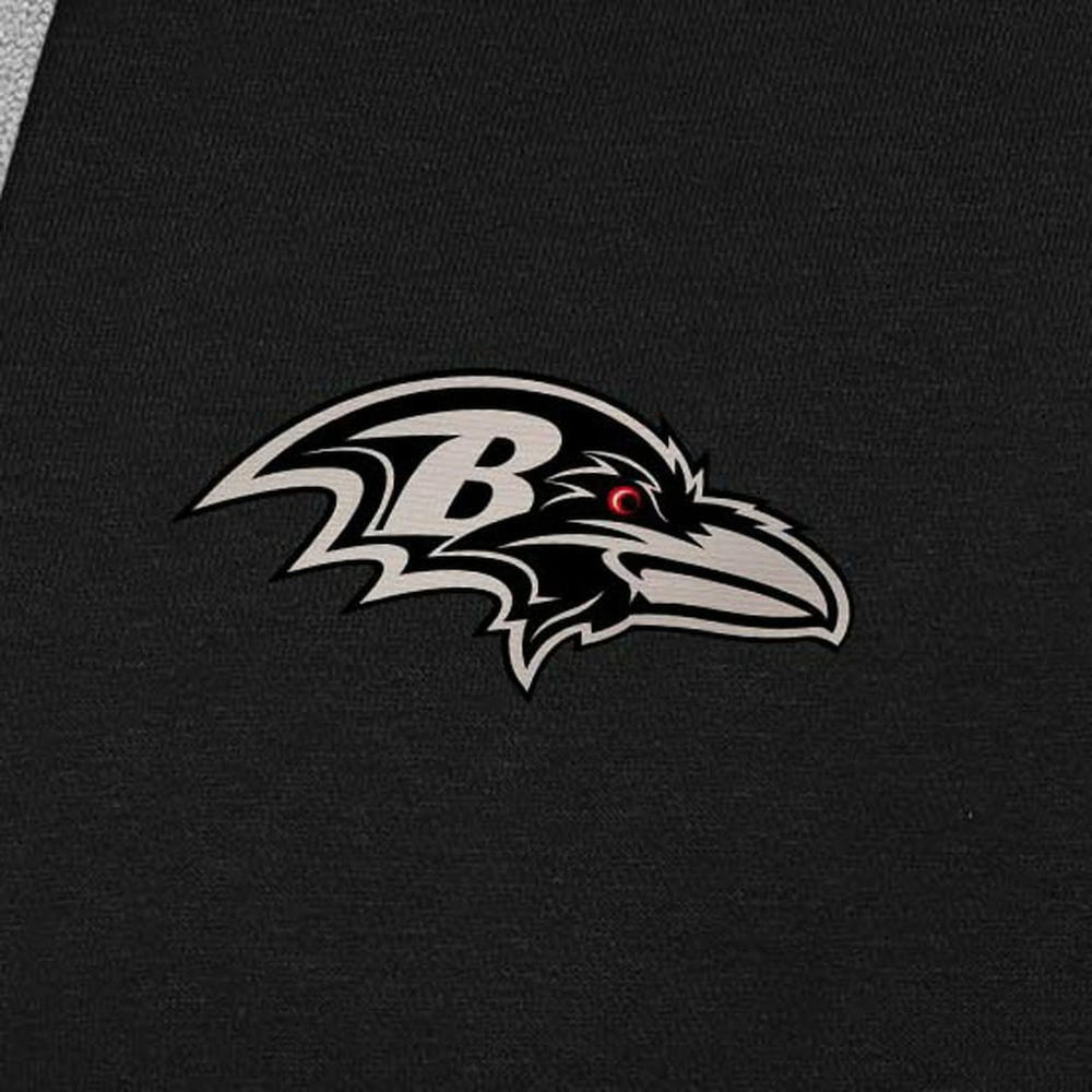 Baltimore Ravens Antigua Brushed Carbon Victory Pullover Hoodie Black | NFL