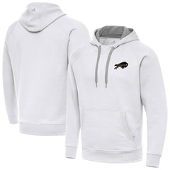 Buffalo Bills Antigua Brushed Carbon Victory Pullover Hoodie White | NFL