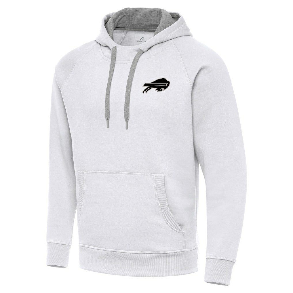 Buffalo Bills Antigua Brushed Carbon Victory Pullover Hoodie White | NFL