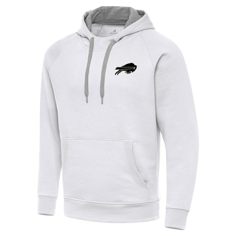 Buffalo Bills Antigua Brushed Carbon Victory Pullover Hoodie White | NFL
