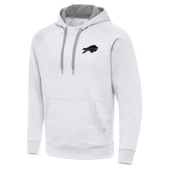 Buffalo Bills Antigua Brushed Carbon Victory Pullover Hoodie White | NFL