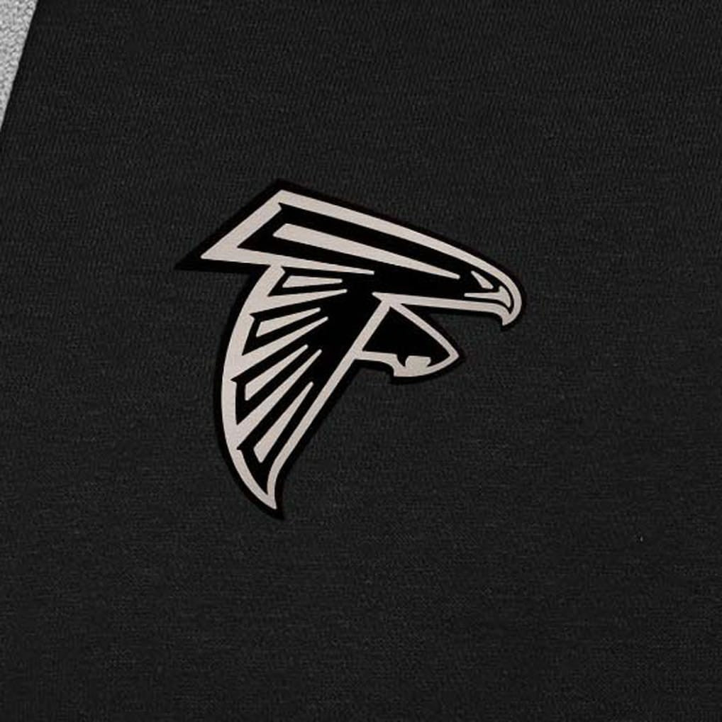 Atlanta Falcons Antigua Brushed Carbon Victory Pullover Hoodie Black | NFL