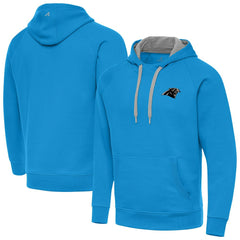 Carolina Panthers Antigua Brushed Carbon Victory Pullover Hoodie Blue | NFL