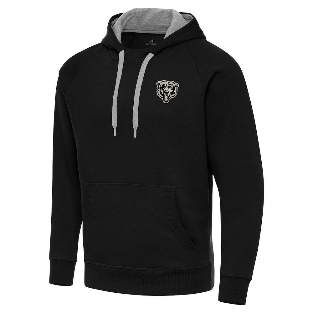 Chicago Bears Antigua Brushed Carbon Victory Pullover Hoodie Black | NFL