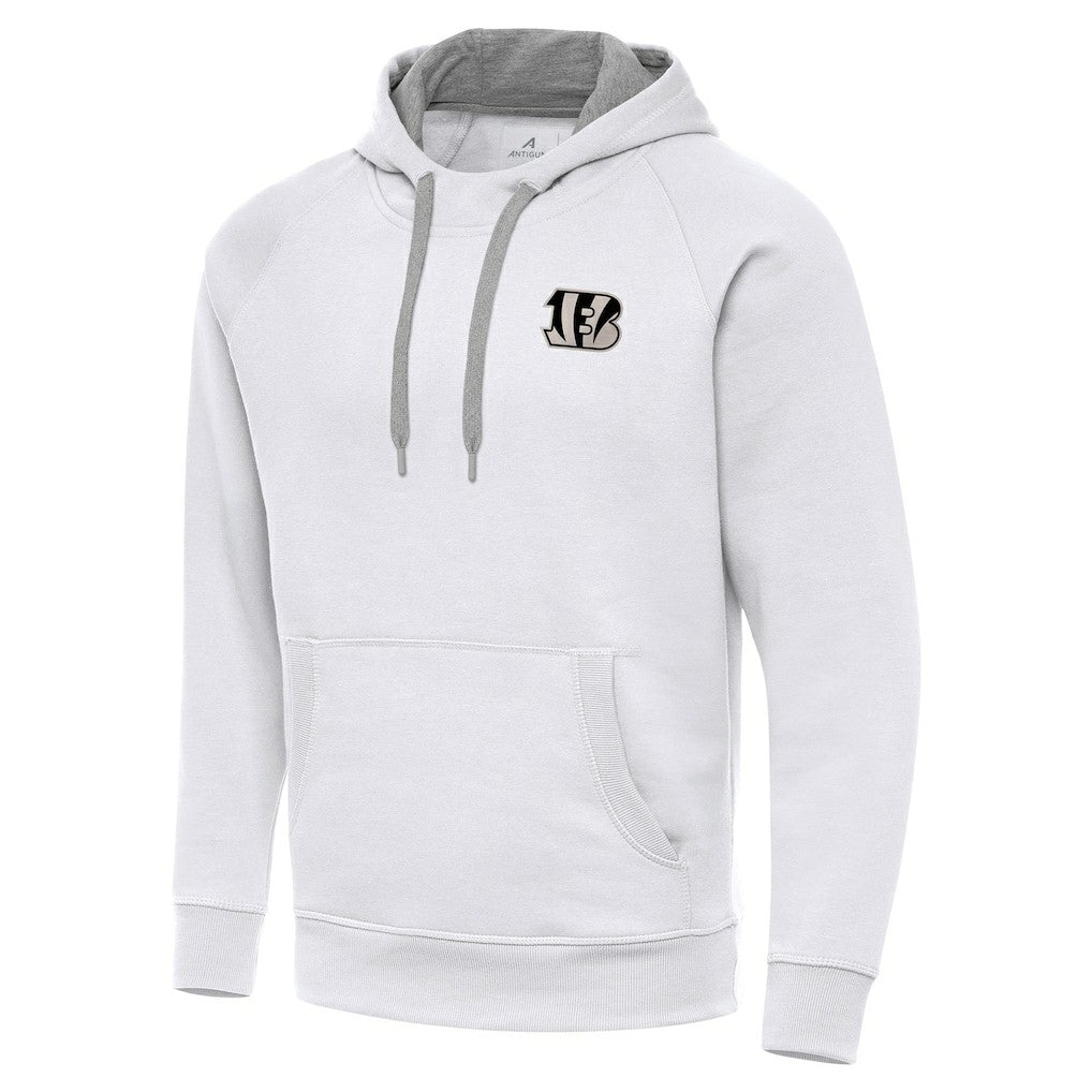 Cincinnati Bengals Antigua Brushed Carbon Victory Pullover Hoodie White | NFL
