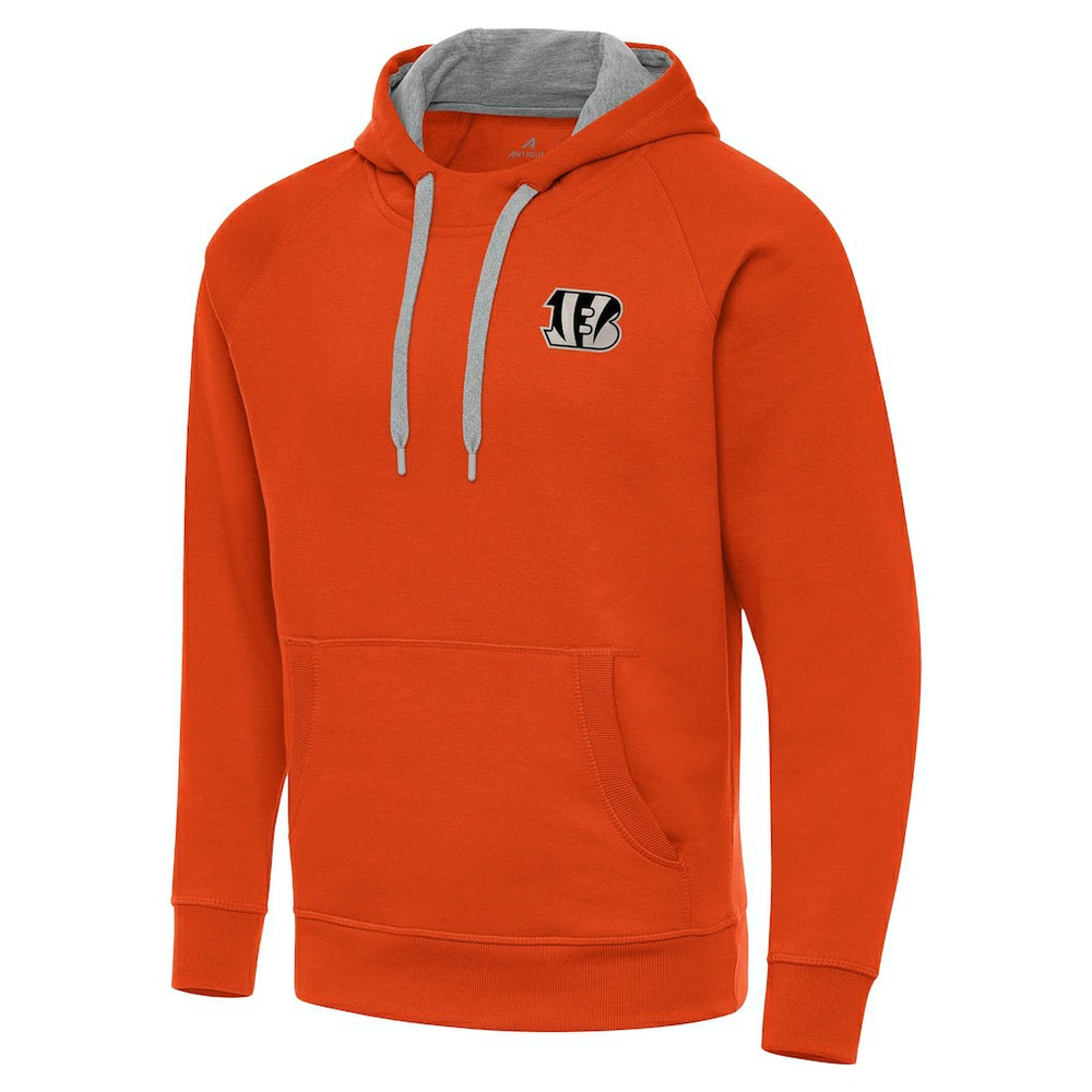 Cincinnati Bengals Antigua Brushed Carbon Victory Pullover Hoodie Orange | NFL