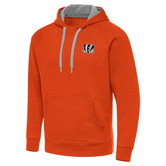 Cincinnati Bengals Antigua Brushed Carbon Victory Pullover Hoodie Orange | NFL