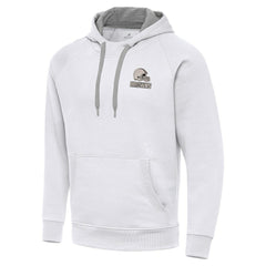 Cleveland Browns Antigua Brushed Carbon Victory Pullover Hoodie White | NFL