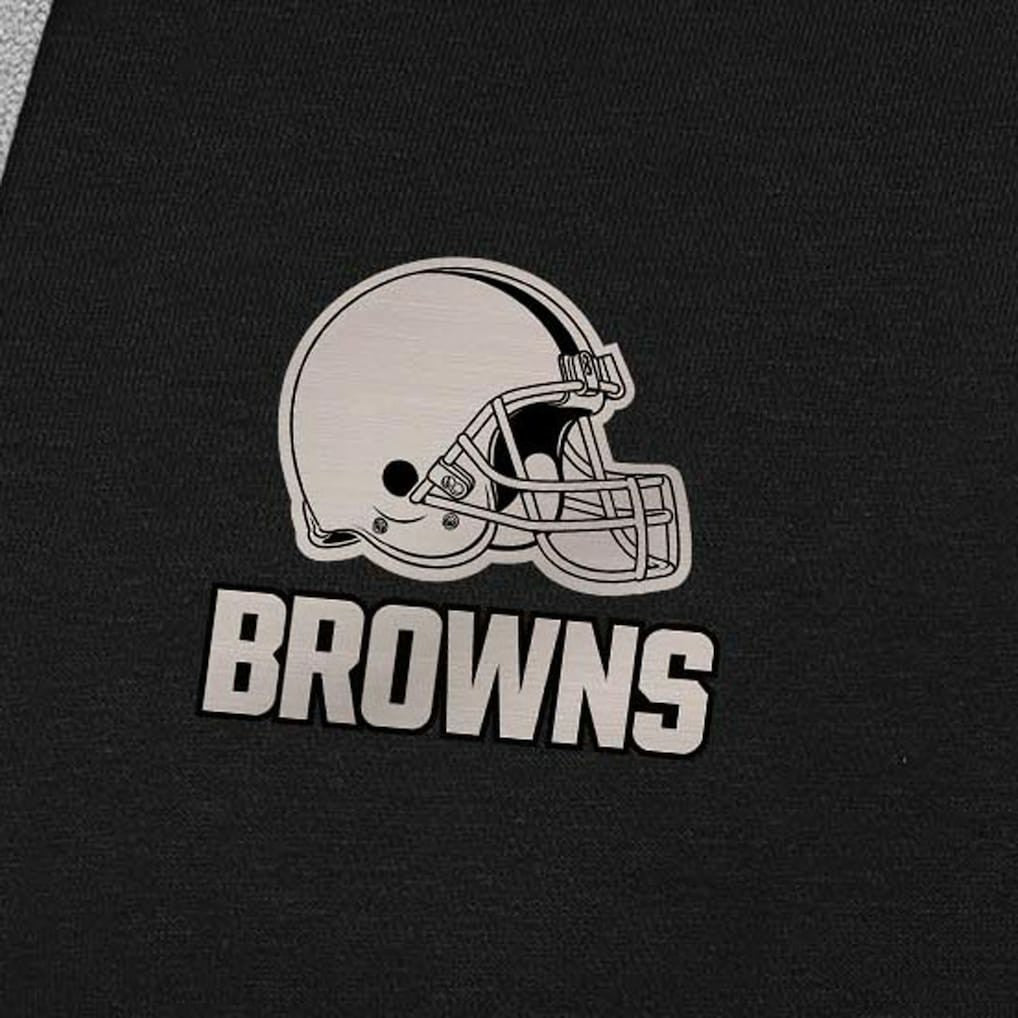 Cleveland Browns Antigua Brushed Carbon Victory Pullover Hoodie Black | NFL