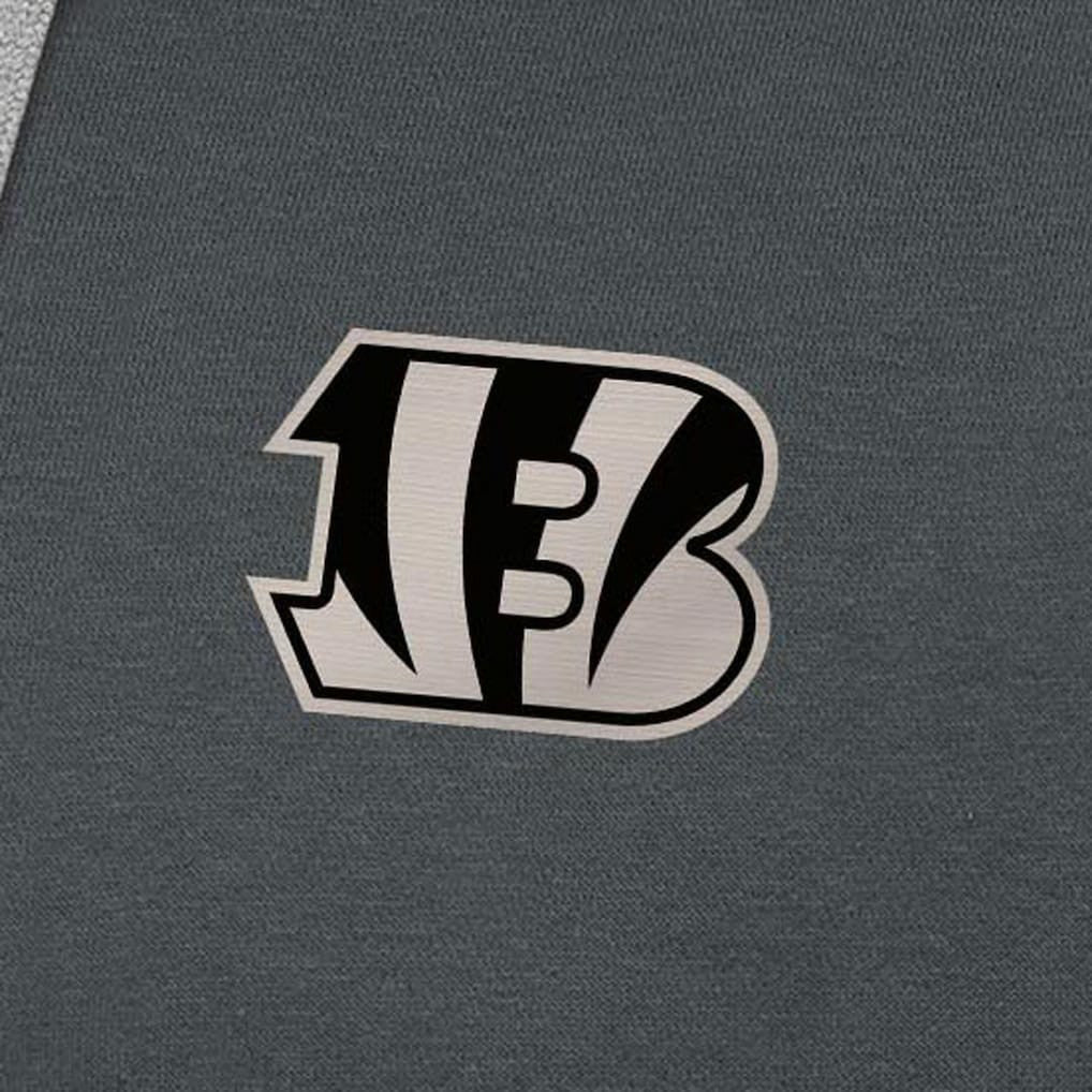 Cincinnati Bengals Antigua Brushed Carbon Victory Pullover Hoodie Charcoal | NFL