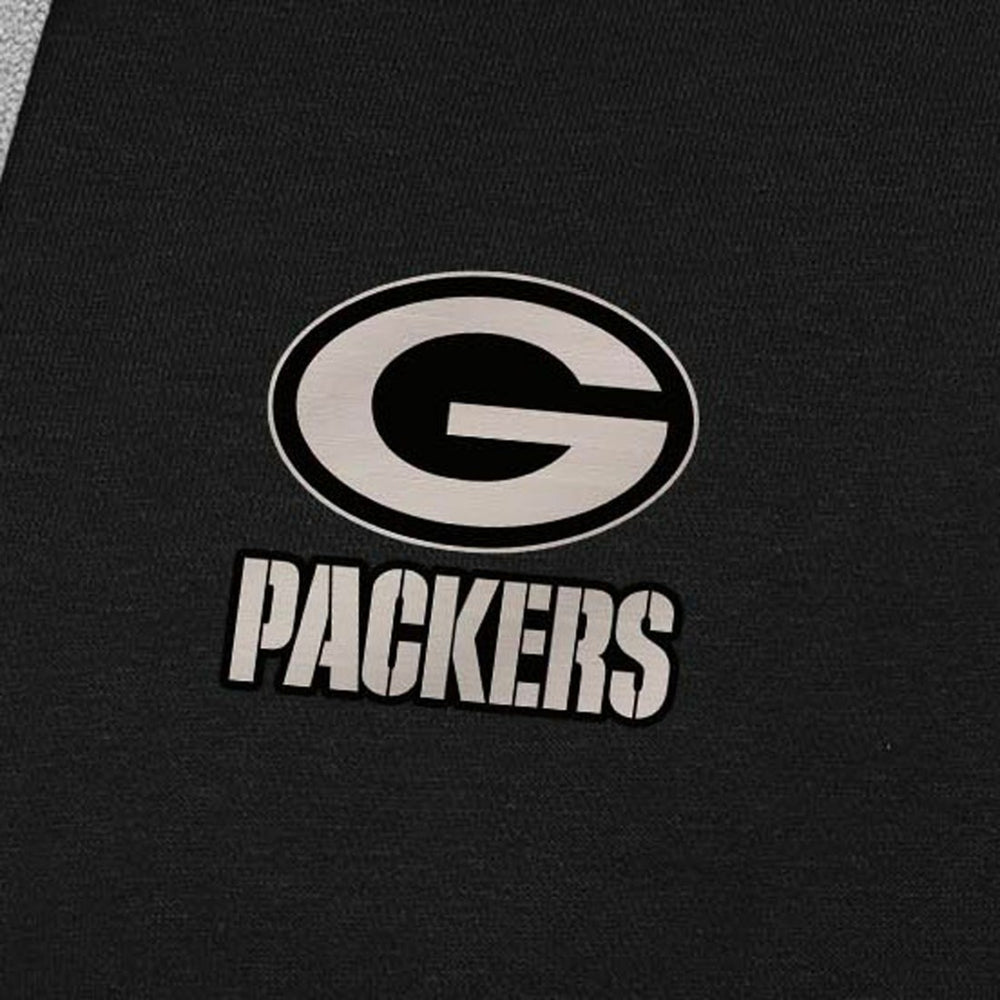 Green Bay Packers Antigua Brushed Carbon Victory Pullover Hoodie Black | NFL