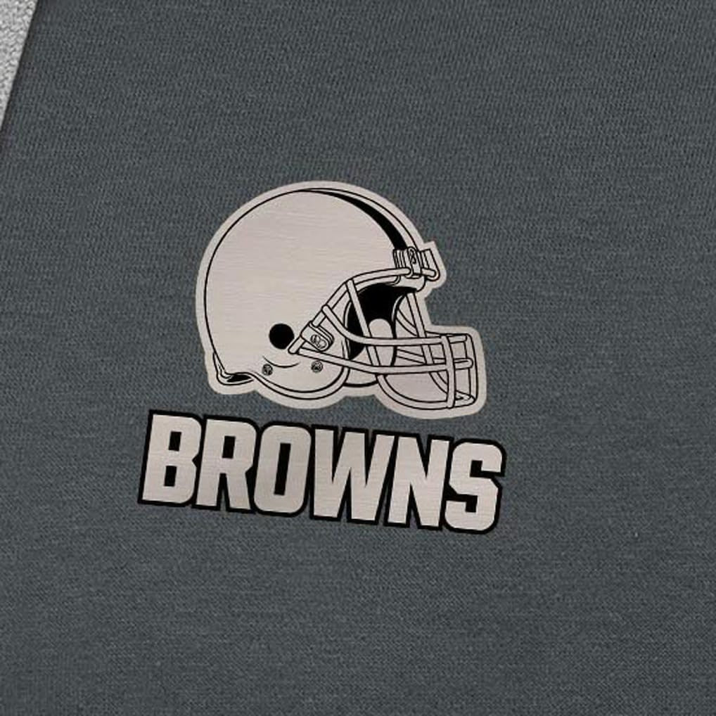 Cleveland Browns Antigua Brushed Carbon Victory Pullover Hoodie Charcoal | NFL