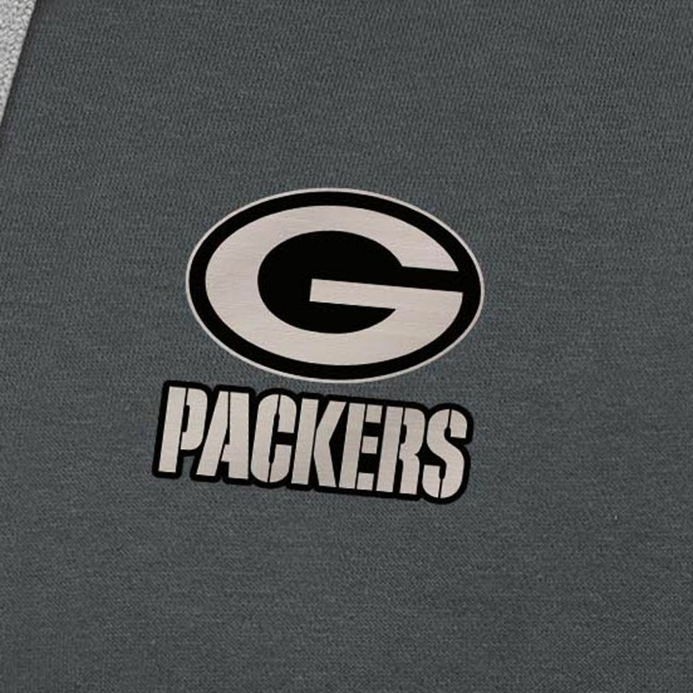 Green Bay Packers Antigua Brushed Carbon Victory Pullover Hoodie Charcoal | NFL