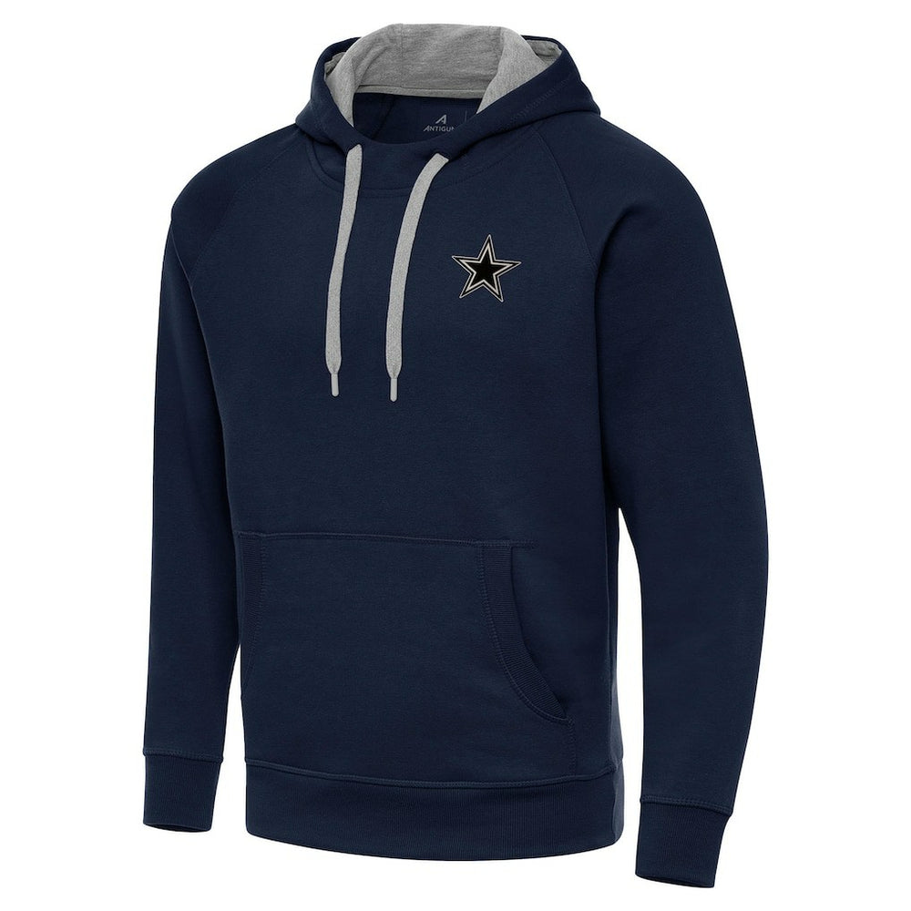 Dallas Cowboys Antigua Brushed Carbon Victory Pullover Hoodie Navy | NFL