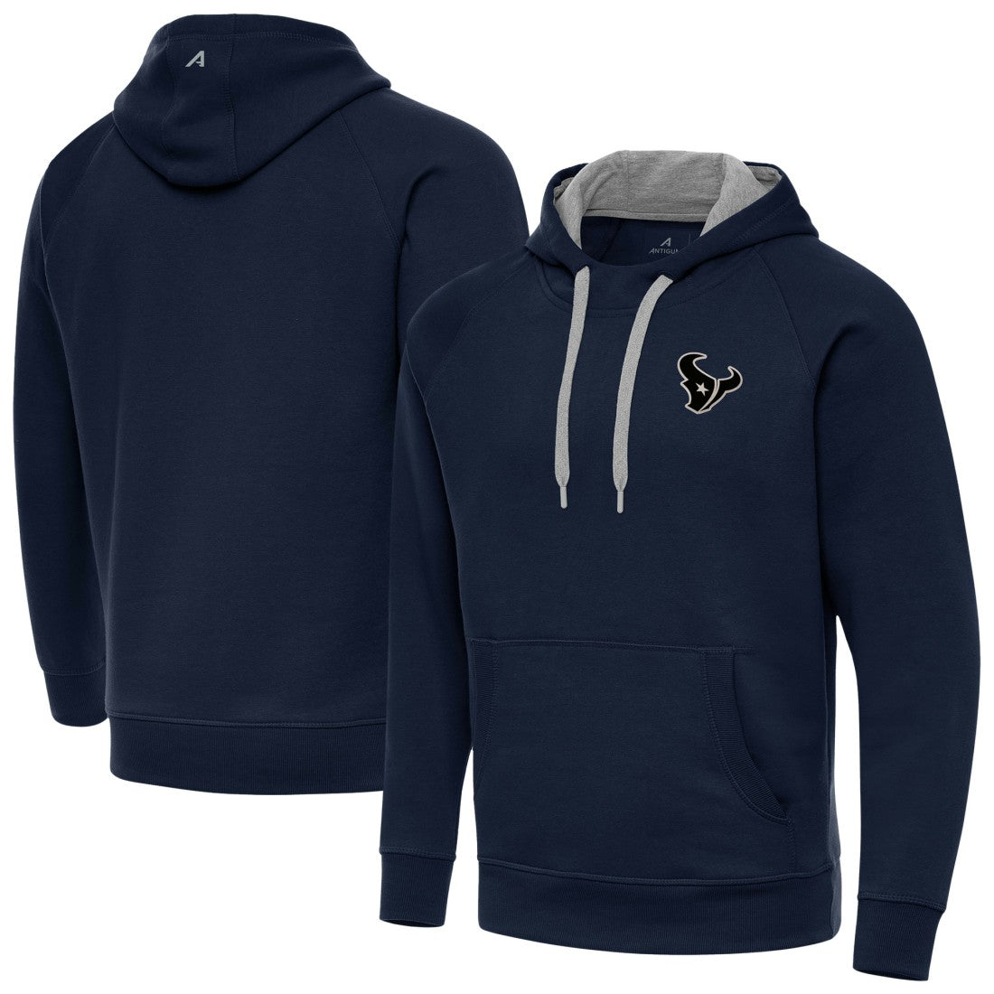 Houston Texans Antigua Brushed Carbon Victory Pullover Hoodie Navy | NFL