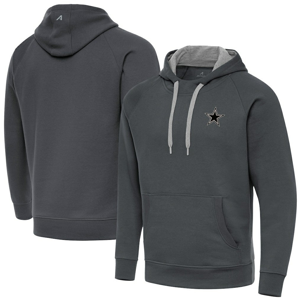 Dallas Cowboys Antigua Brushed Carbon Victory Pullover Hoodie Charcoal | NFL