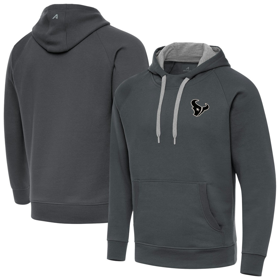 Houston Texans Antigua Brushed Carbon Victory Pullover Hoodie Charcoal | NFL