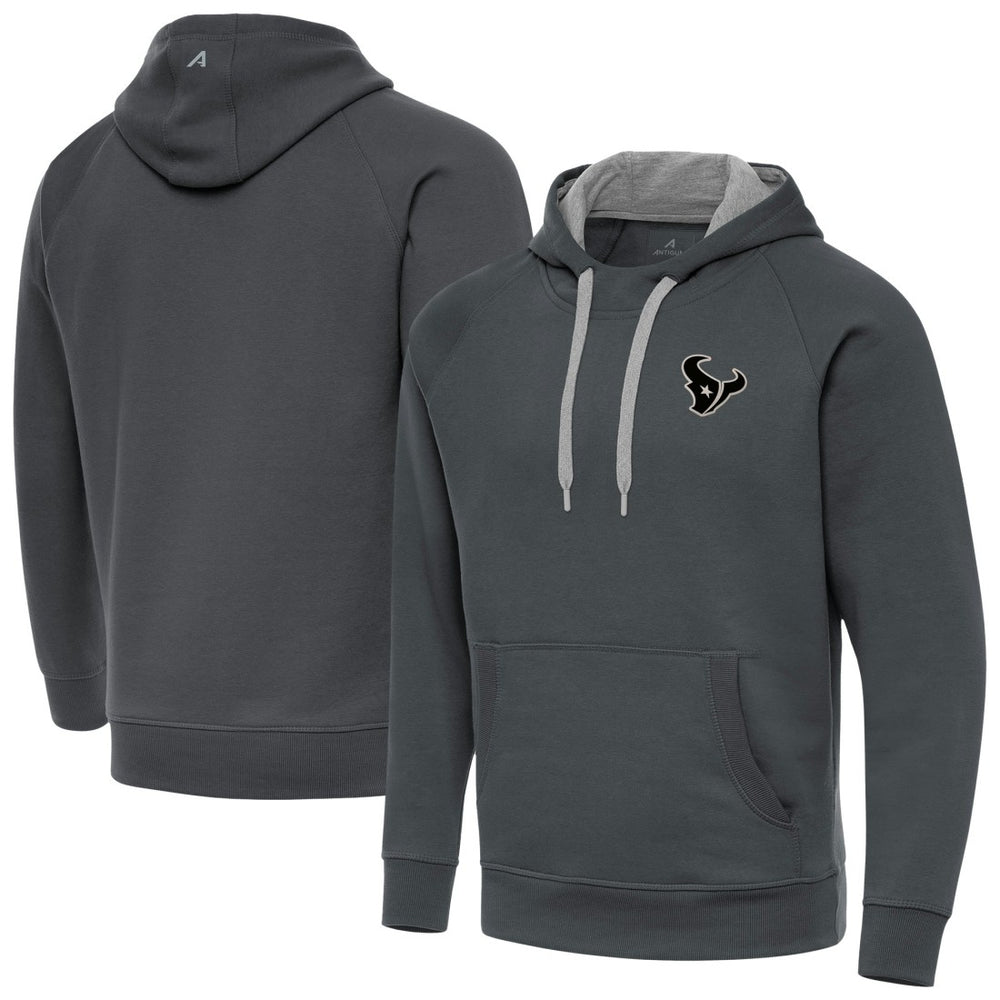 Houston Texans Antigua Brushed Carbon Victory Pullover Hoodie Charcoal | NFL