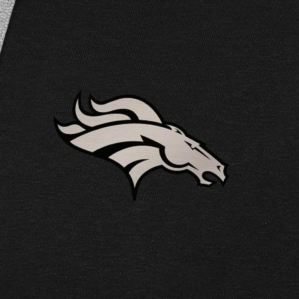 Denver Broncos Antigua Brushed Carbon Victory Pullover Hoodie Black | NFL
