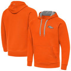 Denver Broncos Antigua Brushed Carbon Victory Pullover Hoodie Orange | NFL