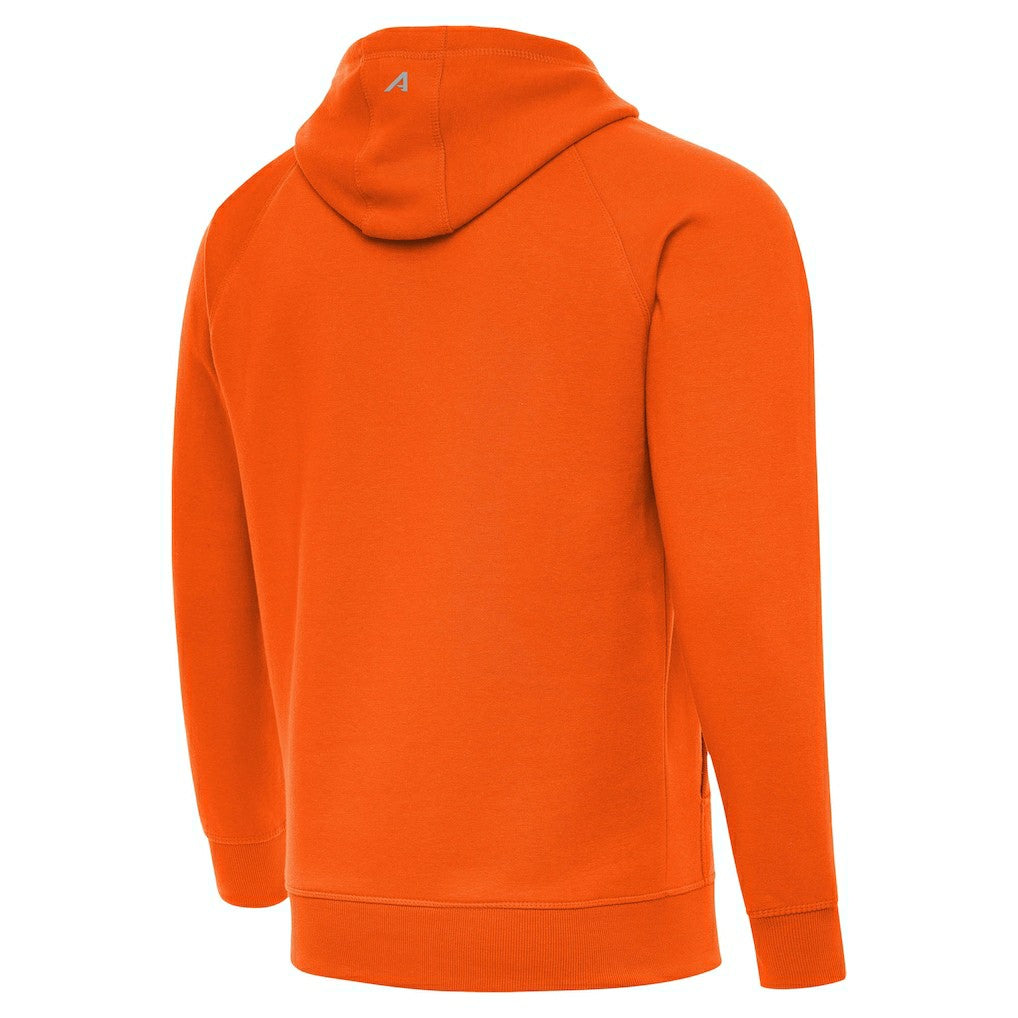 Denver Broncos Antigua Brushed Carbon Victory Pullover Hoodie Orange | NFL