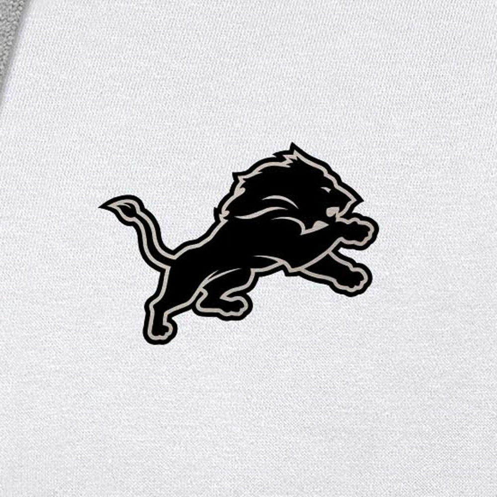 Detroit Lions Antigua Brushed Carbon Victory Pullover Hoodie White | NFL