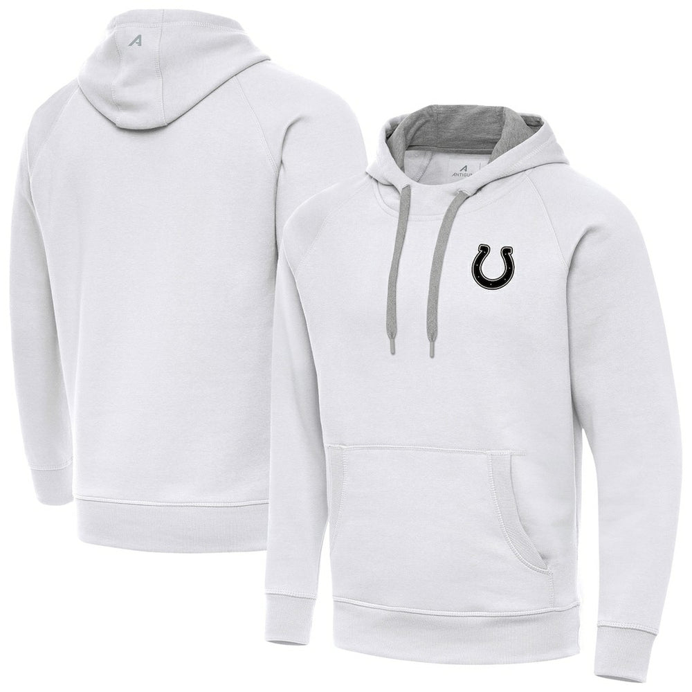 Indianapolis Colts Antigua Brushed Carbon Victory Pullover Hoodie White | NFL