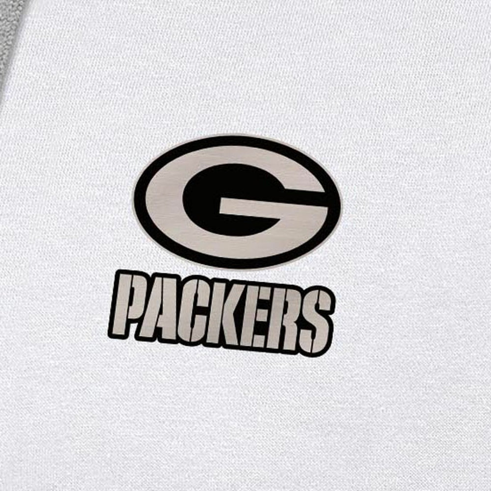 Green Bay Packers Antigua Brushed Carbon Victory Pullover Hoodie White | NFL