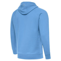 Los Angeles Chargers Antigua Brushed Carbon Victory Pullover Hoodie Powder Blue | NFL