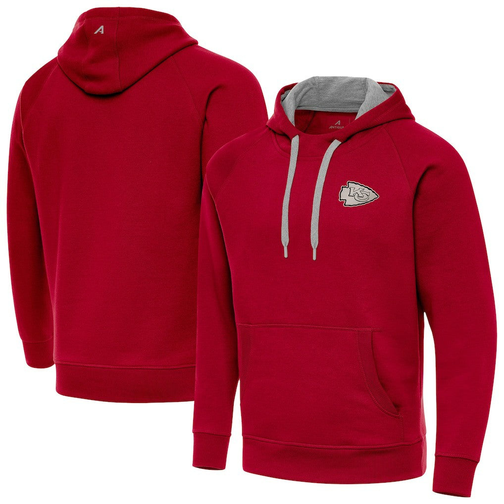 Kansas City Chiefs Antigua Brushed Carbon Victory Pullover Hoodie Red | NFL