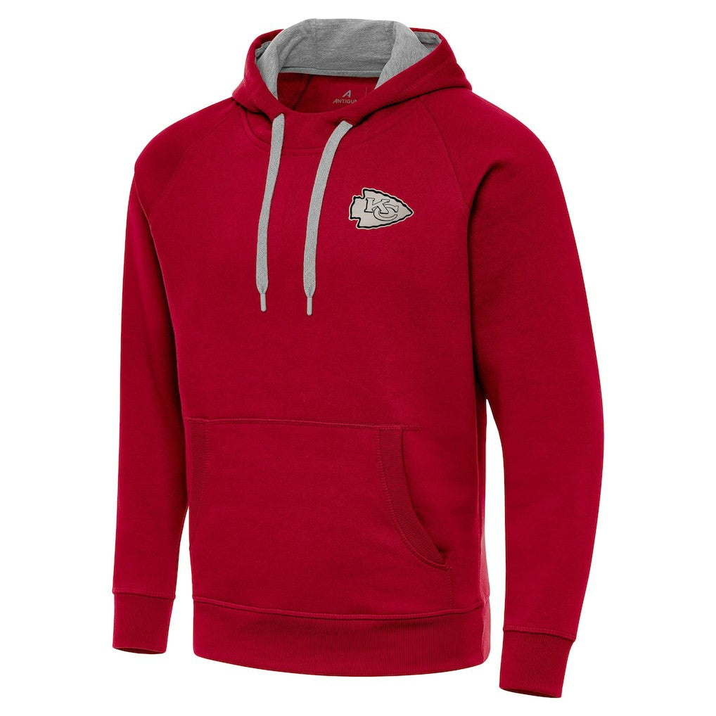 Kansas City Chiefs Antigua Brushed Carbon Victory Pullover Hoodie Red | NFL