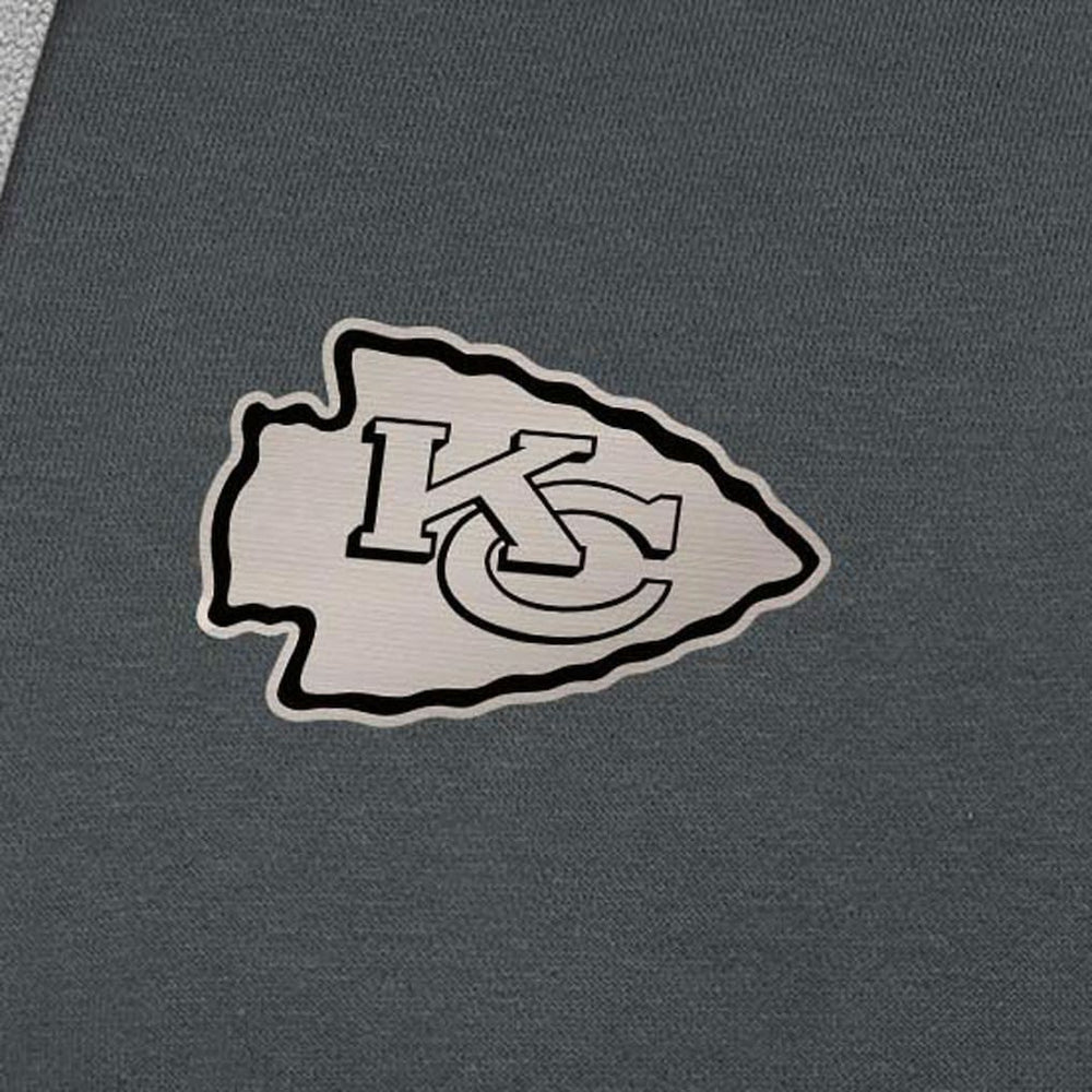 Kansas City Chiefs Antigua Brushed Carbon Victory Pullover Hoodie Charcoal | NFL