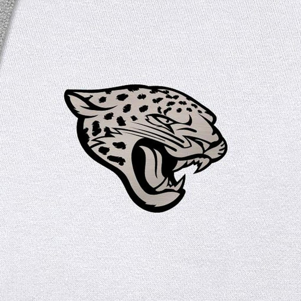 Jacksonville Jaguars Antigua Brushed Carbon Victory Pullover Hoodie White | NFL
