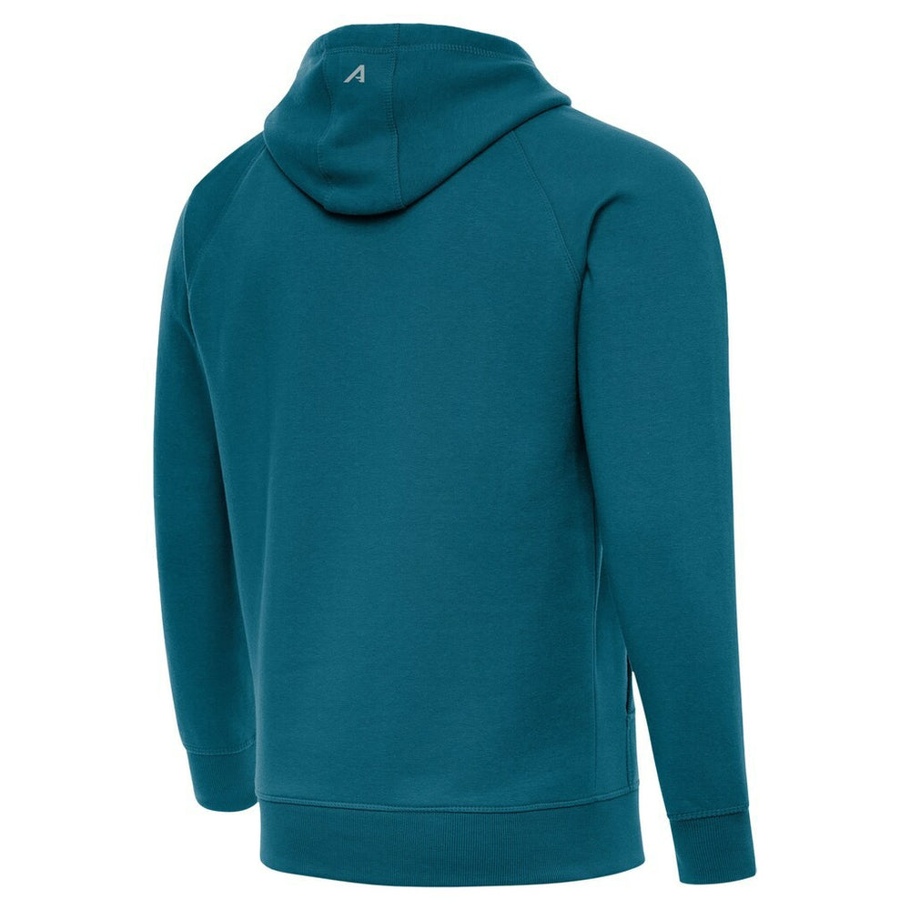 Jacksonville Jaguars Antigua Brushed Carbon Victory Pullover Hoodie Teal | NFL