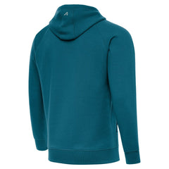 Jacksonville Jaguars Antigua Brushed Carbon Victory Pullover Hoodie Teal | NFL