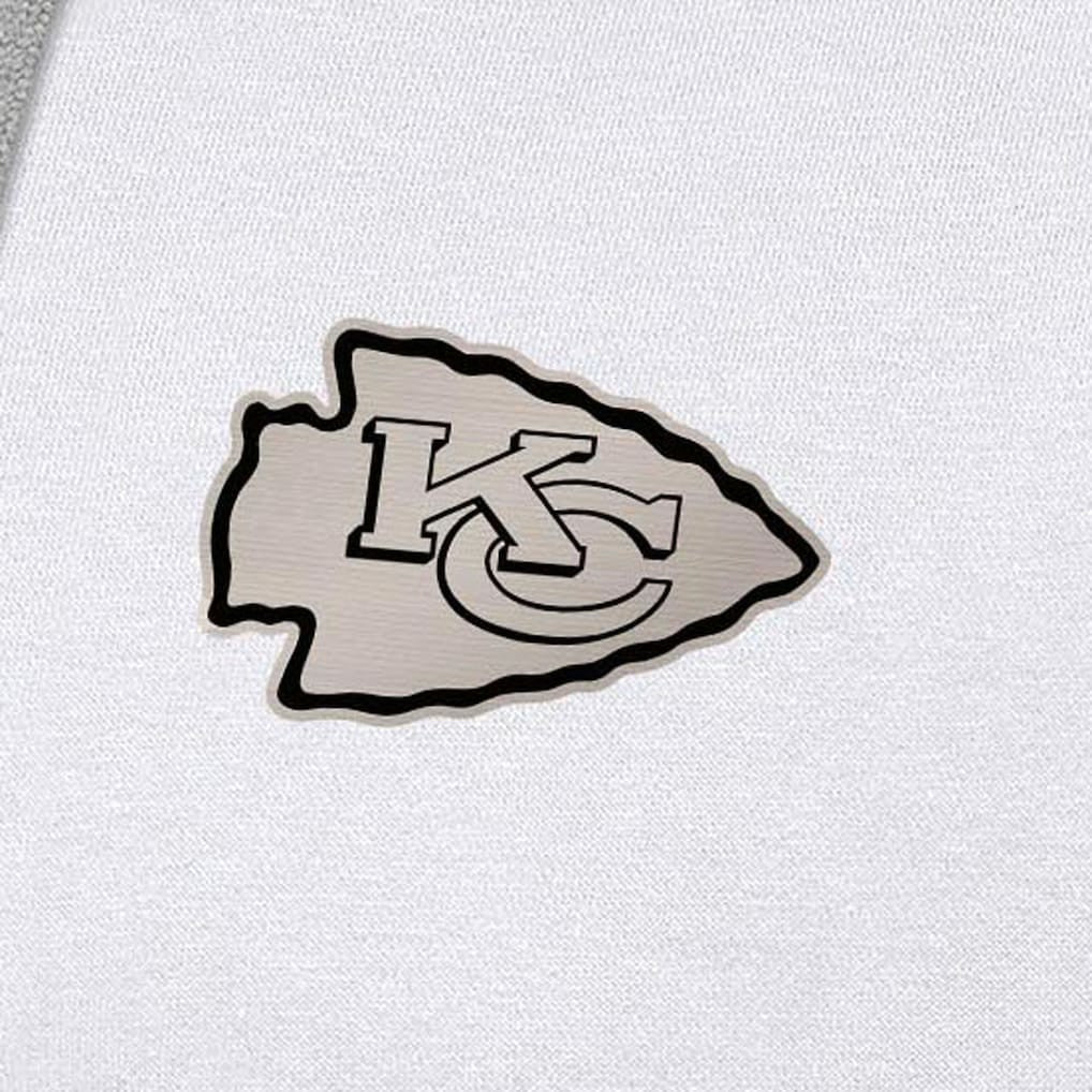 Kansas City Chiefs Antigua Brushed Carbon Victory Pullover Hoodie White | NFL