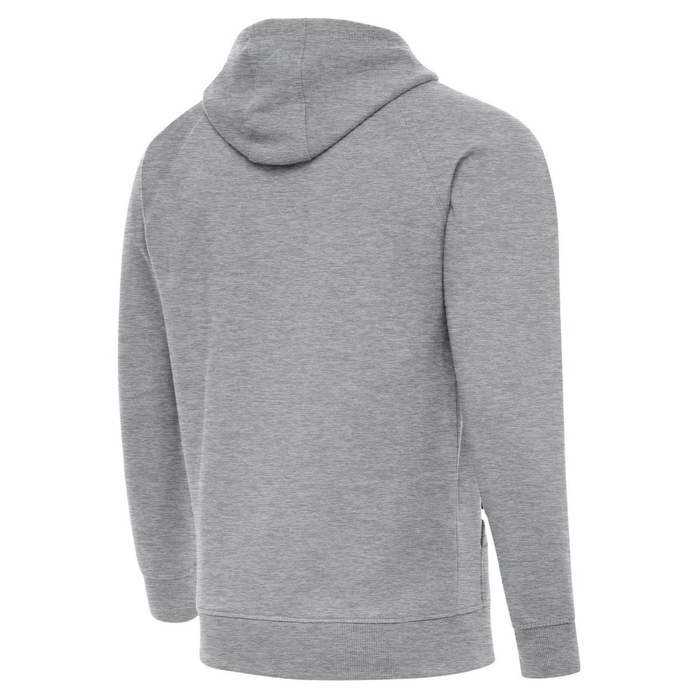 Las Vegas Raiders Antigua Brushed Carbon Victory Pullover Hoodie Heather Gray | NFL